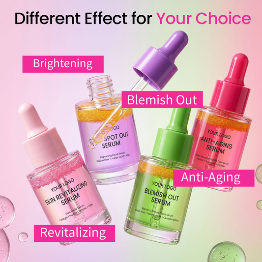 Private Label Bi-Phase Multi-Effect Targeted Facial Serum Series