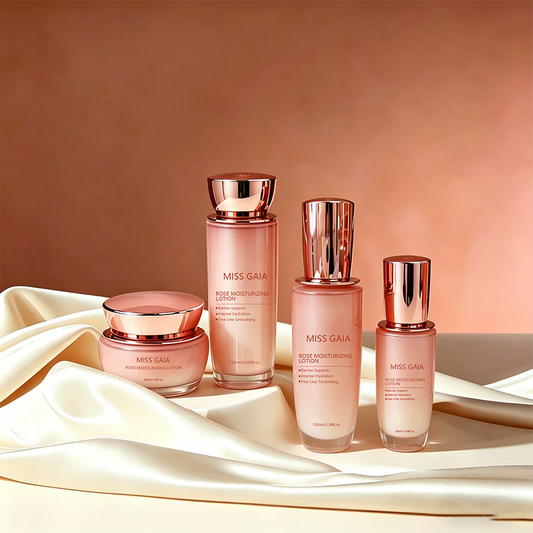 MISS GAIA Rose Moisturizing Skincare Set - Intense Hydration & Barrier Support (4-Piece Kit)