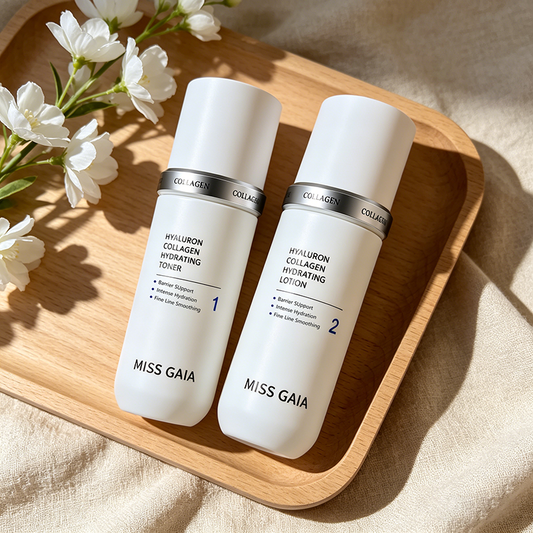 MISS GAIA Hyaluron Collagen Hydrating Skincare Set - Intense Hydration & Barrier Support (4-Piece Kit)