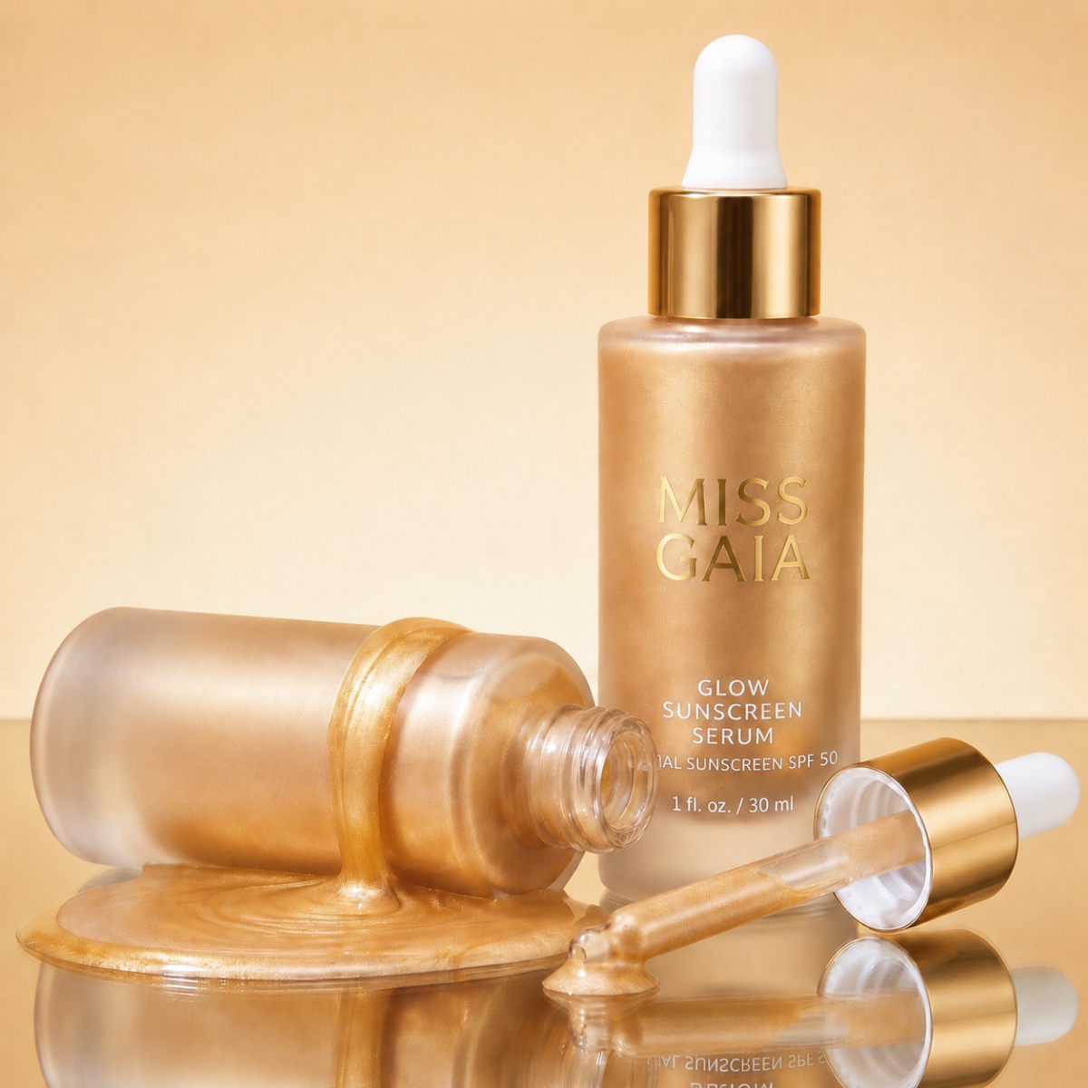Private Label Pearlescent Glow Sunscreen Serum SPF 50 (30ml / 1 fl. oz.)