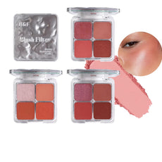 Private Label Soft-Focus Blurring Blush &amp; Highlighter Palette (Quad Compact)