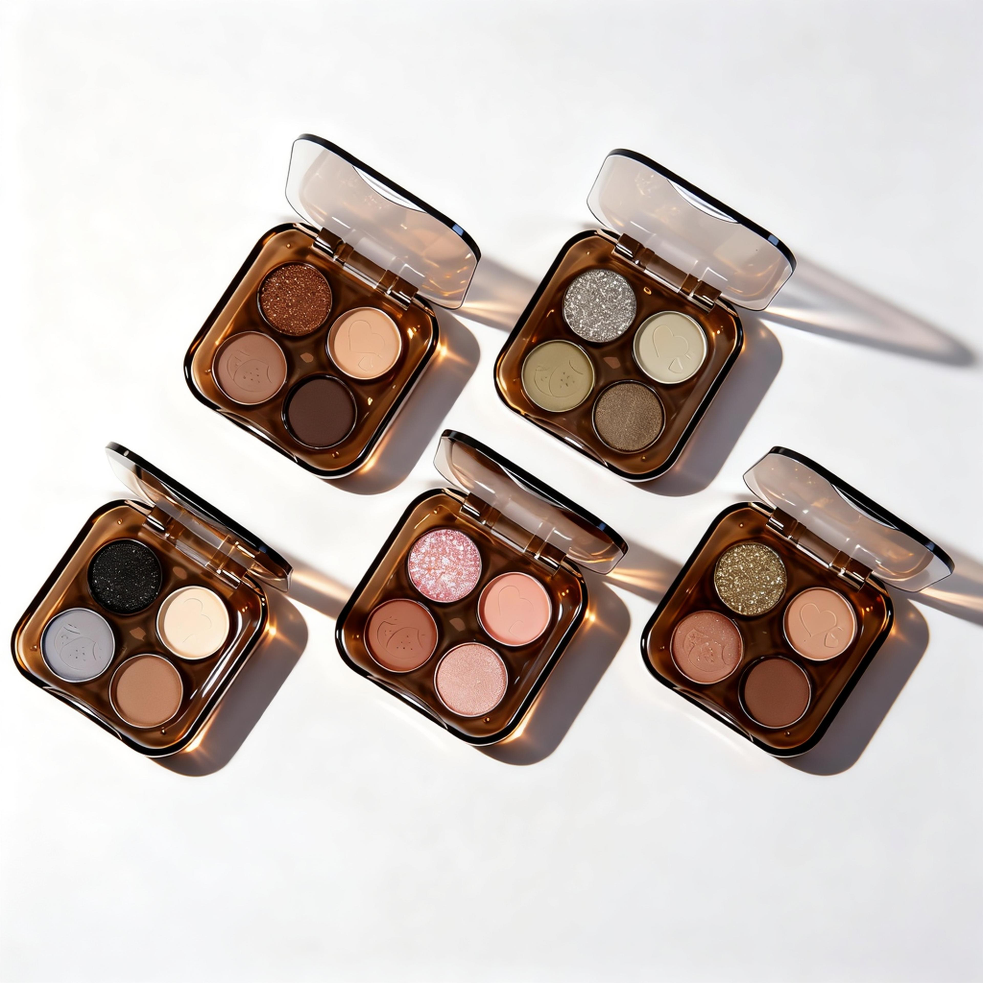 Bulk wholesale mini eyeshadow palettes in K-beauty style. MCcosme provides premium private label and OEM services.