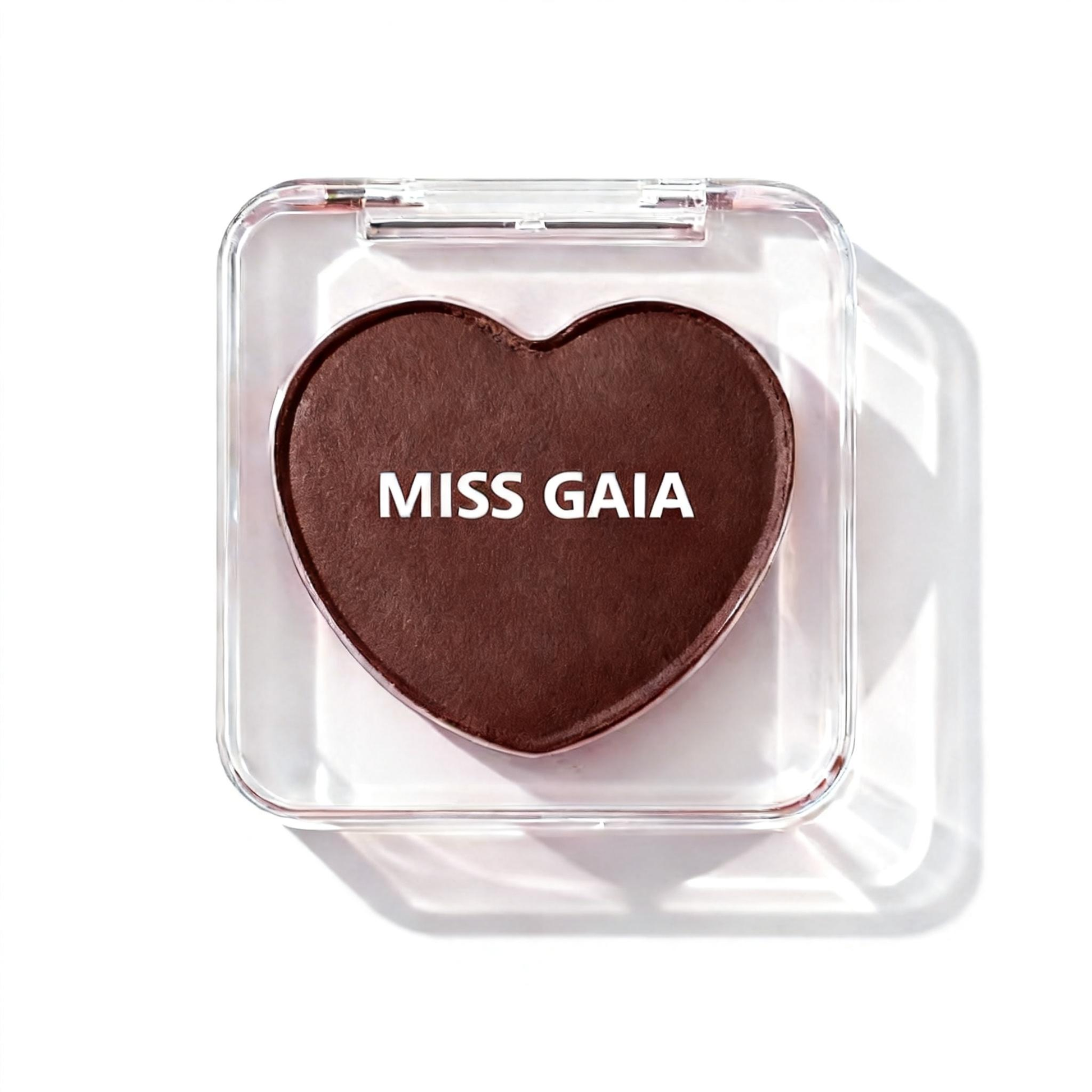 Chocolate brown cream bronzer and blush in a heart shape. Factory direct wholesale makeup supplied by MCcosme.