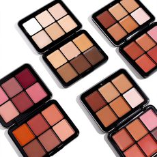 Custom cream complexion palettes showcasing diverse shade ranges for wholesale at MCcosme.