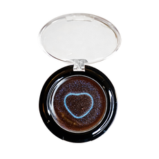 Cute heart design shimmer lip balm in a black pot. Create your private label cosmetics with MCcosme.