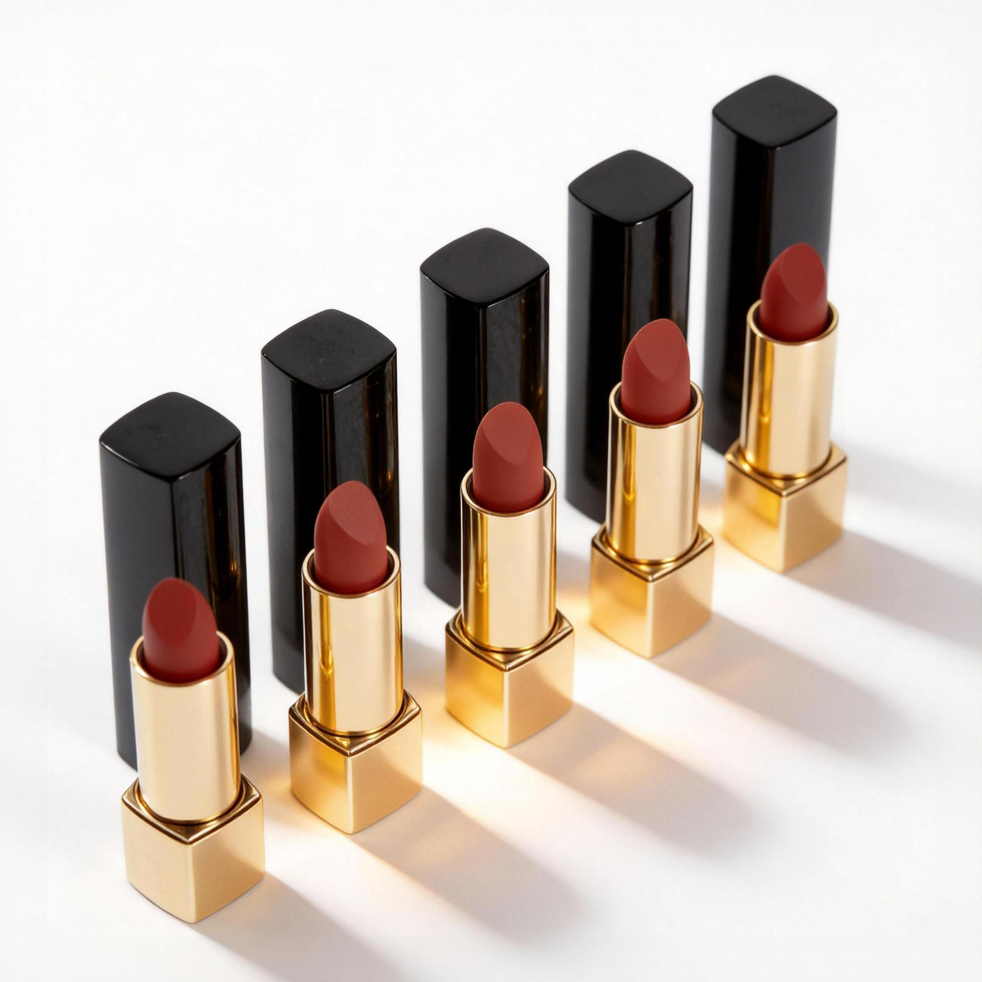 Full range of matte lipstick shades. Manufactured in China by top B2B cosmetic supplier MCcosme.