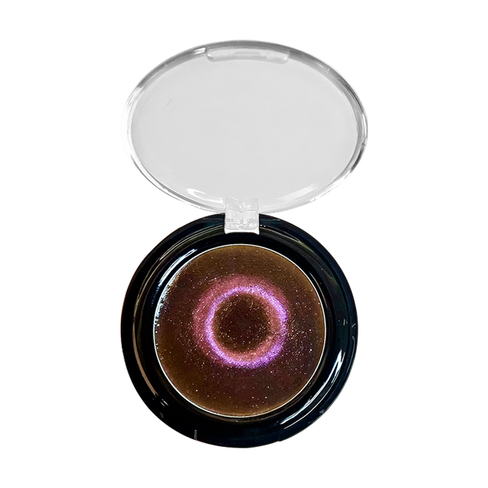 Holographic glitter lip pot with a ring pattern. Build your custom makeup brand with MCcosme factory.