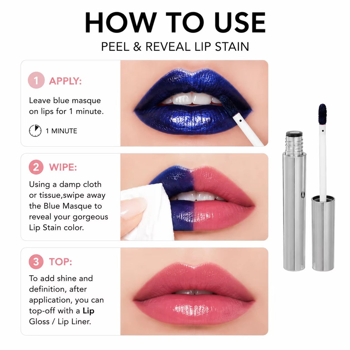 Private Label Peel &amp; Reveal Lip Stain Masque
