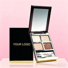 Private Label High-Pigment 4-Color Quad Eyeshadow Palette