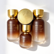 FDA compliant ginsenoside toner lotion and serum bottles for private label skincare brand
