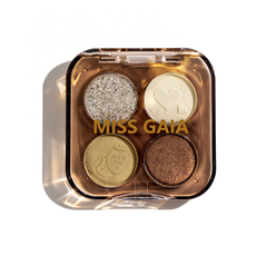 Private label earth tone matte and shimmer quad eyeshadow palette. Custom OEM cosmetic manufacturing by MCcosme.