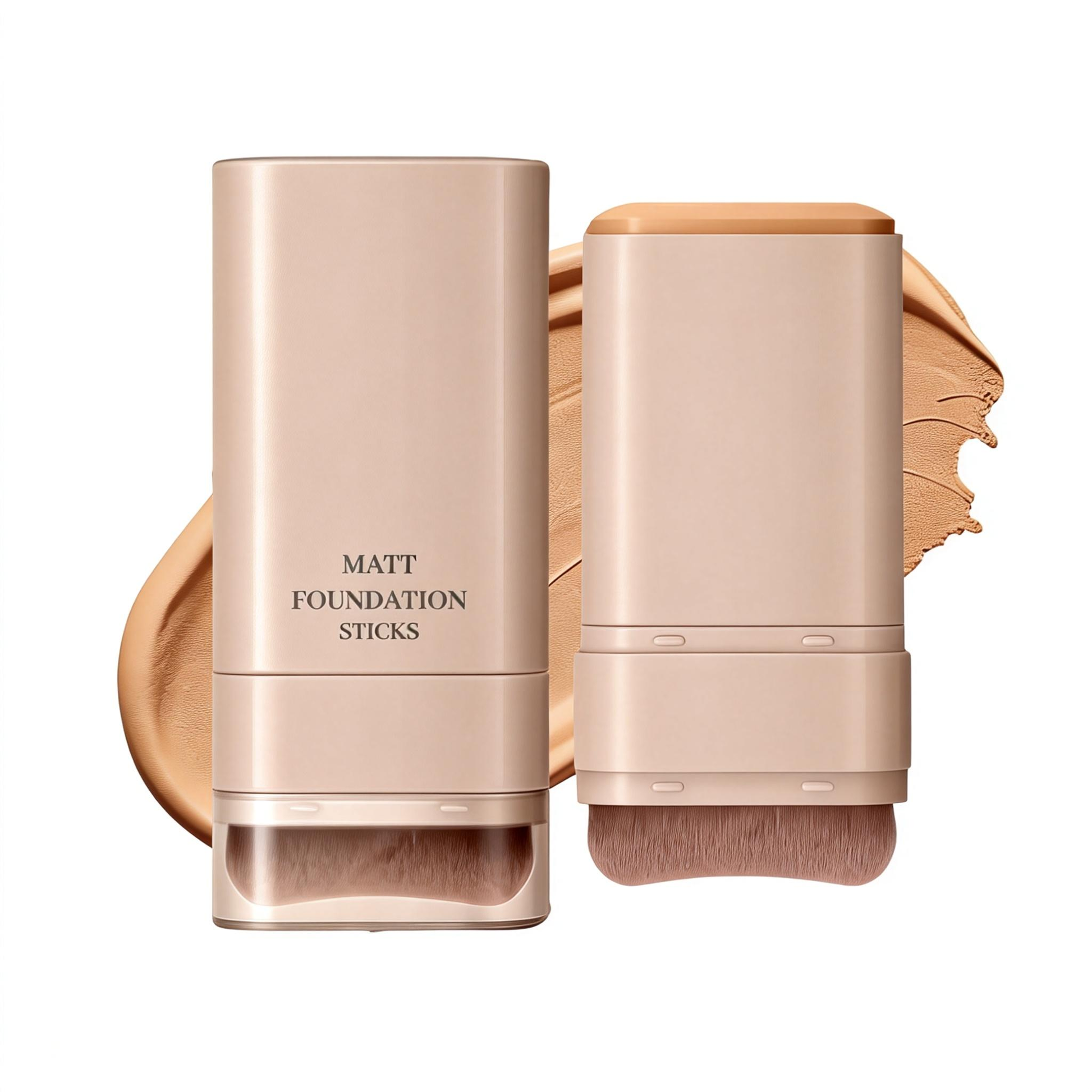 Private label full coverage stick foundation and cream contour swatch from MCcosme.