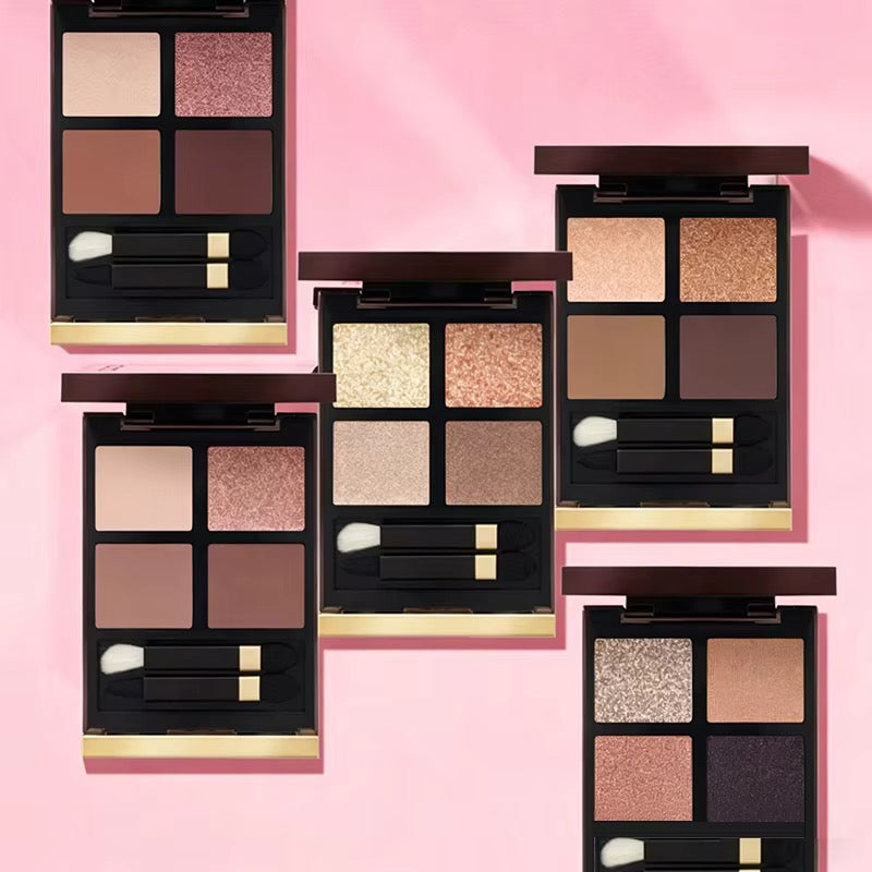 Private Label High-Pigment 4-Color Quad Eyeshadow Palette