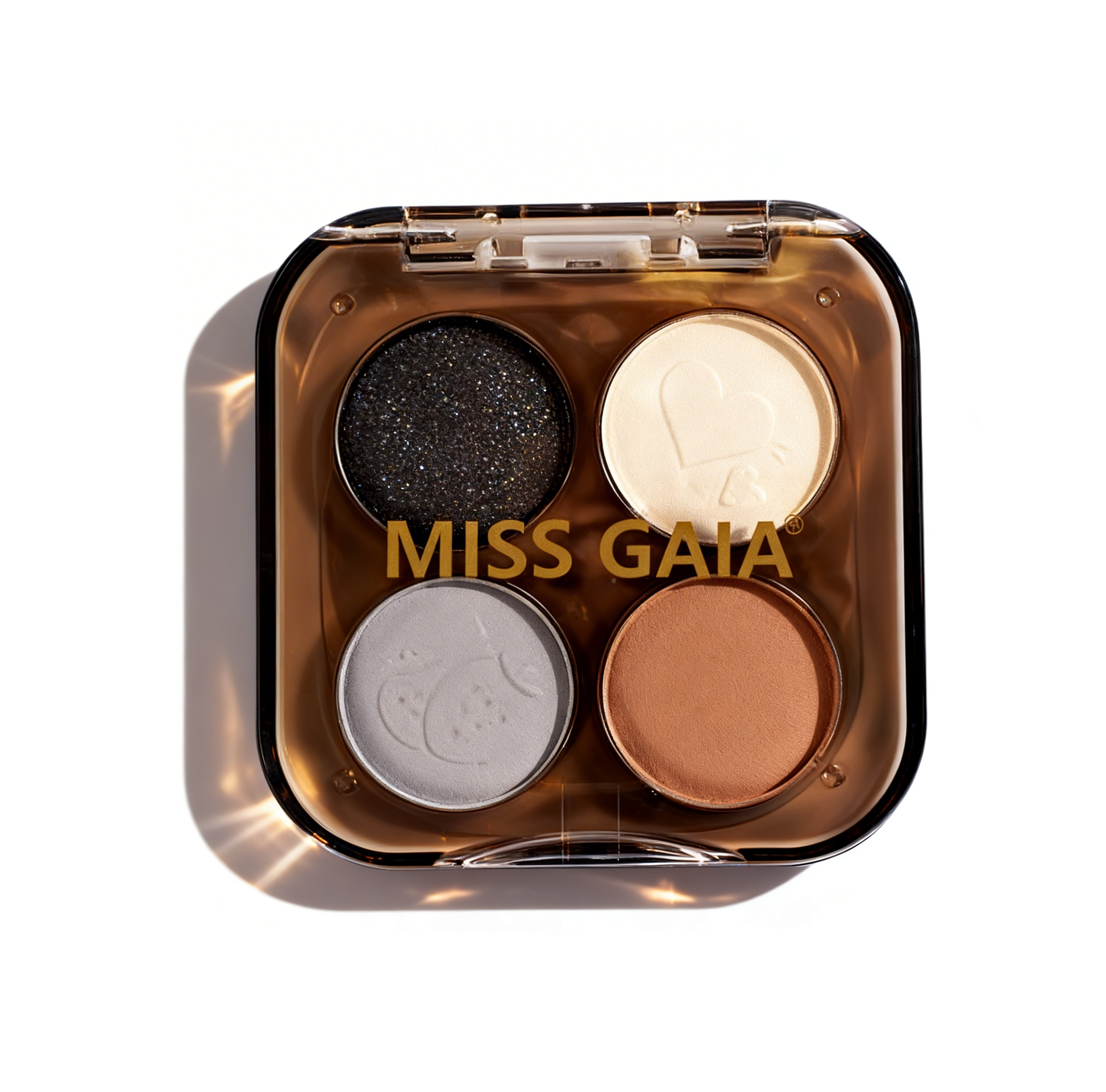 Smoky grey and black eyeshadow palette for party makeup. Bulk wholesale makeup supplied by MCcosme factory.